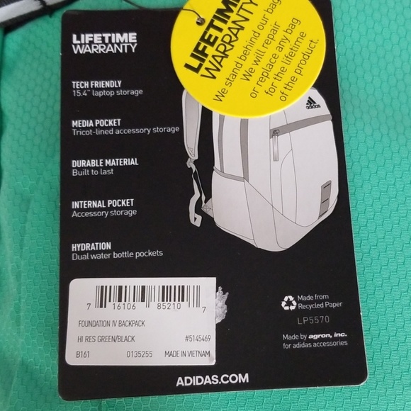 1 LEFT!!   NWT!  ADIDAS BACKPACK - Picture 6 of 8